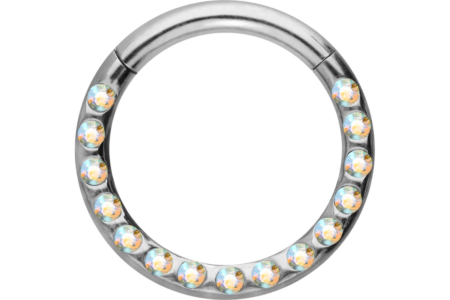 Chirurgenstahl Segmentring Clicker Piercing KRISTALLE + EPOXY ++SALE++